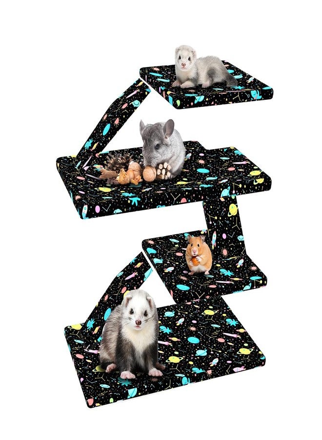 YKD Ferret Cage Liners for Ferret Nation & Critter Nation Cages, Waterproof Chinchilla Cage Accessories, Washable Bedding, for Ferrets, Chinchillas, Rats (Starry Colors, Double Unit Set) - Image 1